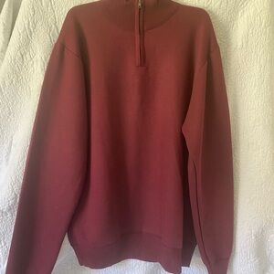 Men’s sweatshirt with quarter zip sweater collar Size L RealEssentials is brand